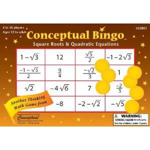    Conceptual Bingo   Square Roots & Quadratic Equations Toys & Games