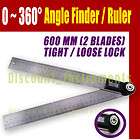   in 1 Angle Finder Gauge Meter Protractor 360° Ruler 600mm 0~999.9