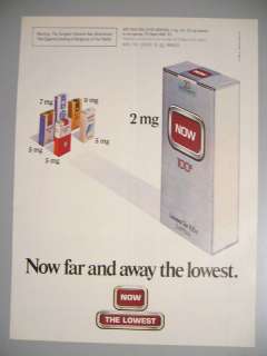 Now Cigarettes Now Far and Away the Lowest 80s Mag Ad  