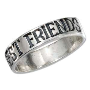    Sterling Silver Best Friends Forever Band Ring (size 10) Jewelry