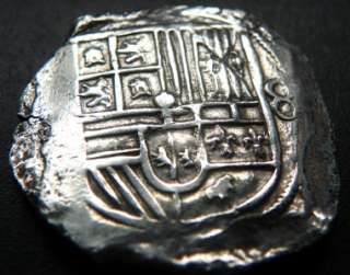 1622 Santa Margarita Shipwreck 8 Reales Grade 1 Silver COB Coin Mel 