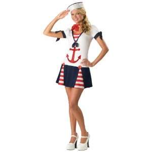 Lets Party By In Character Costumes Sassy Sailor Teen Costume / White 