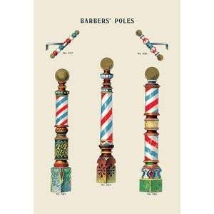   poster printed on 12 x 18 stock. Barbers Poles