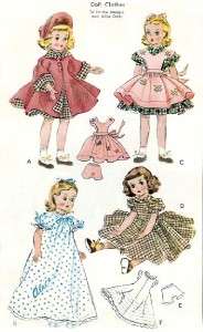 Vintage 15 MAGGIE, ALICE DOLL Clothes Pattern 1717  