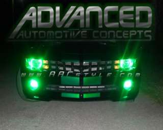2010 10 Chevy CAMARO Green Headlight + Fog Lights HALO  