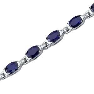 Exceptionally Stunning Oval Shape Blue Sapphire Gemstone Bracelet in 