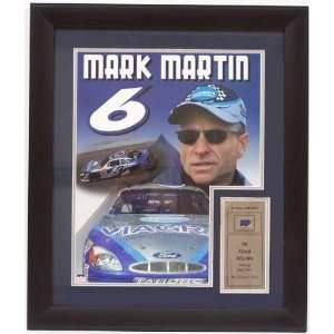 Mark Martin Race Used Car Piece Includes 11 x 14 Photograph with 