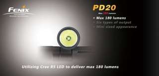 Fenix PD20 Cree XP G LED R5 Led Flashlight 180 Lumens  