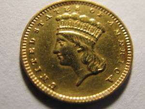 1856 One Dollar Gold Piece   AU  