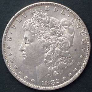 1882 O/S Morgan Silver Dollar Choice AU+ **VAM4**  