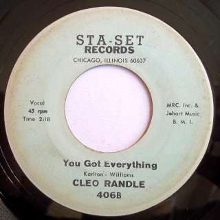 NORTHERN 45 CLEO RANDLE YOU GOT EVERYTHING /BIG CITY LI  