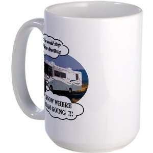  Ask For Directions Holiday Large Mug by  
