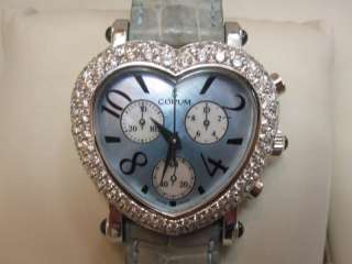 18k Corum Heartbeat Diamond Chronograph Watch  