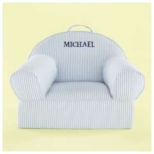   Personalized Nod Chair, Pr Bl Ticking Nod Chair Cover
