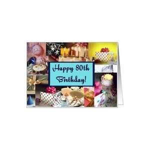  Collage 80th Birthday Card Card Toys & Games