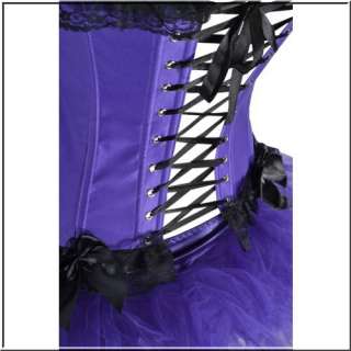 Lace Burlesque Corset & Tutu Skirt Costume Dancewear  