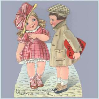 Vintage Valentines Day Card GERMANY 1930s MECHANICAL  