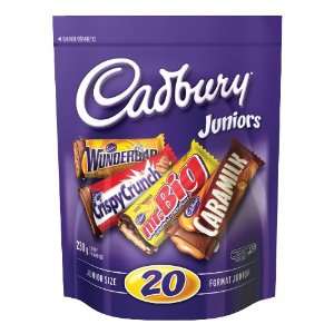 20  Cadbury Junior Size Assorted Candy Bars, Wunderbar, Chispy Crunch 