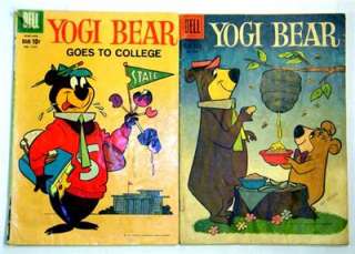 YOGI BEAR 1960 DELL 1st & 2nd ISSUES 4 COLOR COMICS  