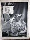 1947 Magid Handbags Fantasy In Gold French Brocade Purse Ad
