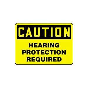   HEARING PROTECTION REQUIRED 7 x 10 Aluminum Sign