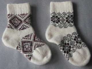 pr. Mens/Womens Warm Winter 50% angora Wool Yarn Socks 8,5 in 