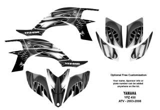 YAMAHA YFZ450 Atv Quad Graphic Decal Kit #4444 Metal  