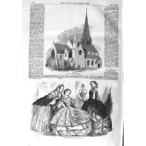  1858 ST. MARKS CHURCH WREXHAM WOMENS FASHION DRESSES 
