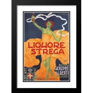   and Double Matted Art 33x41 Liquore Strega 1906