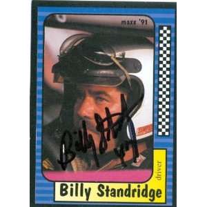 Billy Standridge Autographed/Hand Signed Trading Card (Auto Racing 