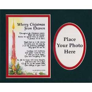  Merry Christmas From Heaven Touching 8x10 Poem, Double 