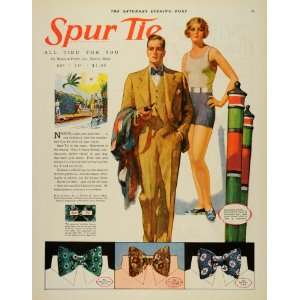  1929 Ad Spur Tie Orlando Daytona Miami Mens Fashion 