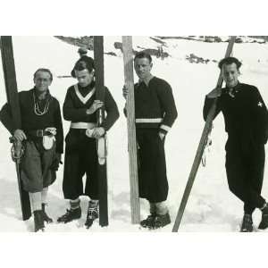  Italian Alpine Ski Team Photo by unknown. Size 16.50 X 22 