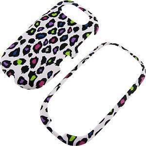  Rainbow Leopard (White) Protector Case for Pantech Ease 