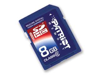  Patriot 8 GB Class 6 SDHC Flash Memory Card PSF8GSDHC6 