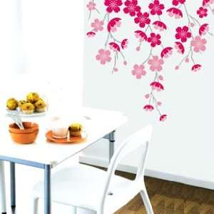 Holiday Decoration Wall Decor Removable Decal Sticker   Pretty Cherry 