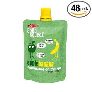 GoGo SqueeZ AppleBanana, Applesauce on the Go, 3.2 Ounce Pouches (Pack 