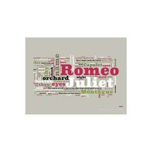  Romeo and Juliet Word Cloud Poster