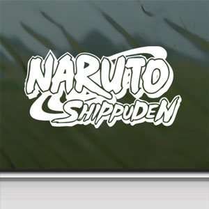  Naruto Logo White Sticker Shippuden Car Vinyl Window 