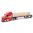32 Scale DieCast Peterbilt 387 Flatbed Truck W/ Crates Trailer Red 