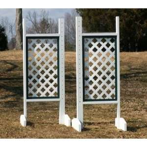   Solid Lattice Panel Wing Standards Wood Horse Jumps