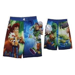 Disney Toy Story Buzz Lightyear Woody Swim Trunks Bathing Suits Shorts 