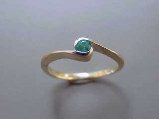 W6819  14k Yellow Gold   Faceted Emerald Ring   Hand Made  