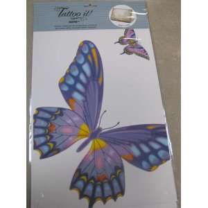  Tattoo It ER13888 Large Purple Butterfly Sticker 