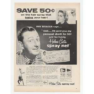  1957 Ray Bolger Helene Curtis Spray Net Print Ad (2221 
