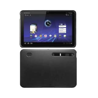 Black Hard Rubberized Back Cover Case for Motorola XOOM tablet  