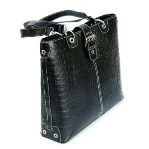  Leather Womens Laptop Bag Black New York Holds Up To 17IN 
