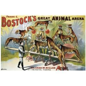  Bostocks Great Animal Arena Giclee Poster Print, 24x18 