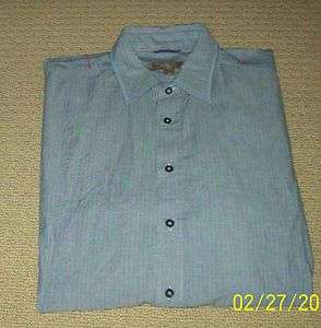 The Mens Wearhouse Pronto Blue NWT XLT l/s Casual Shirt  