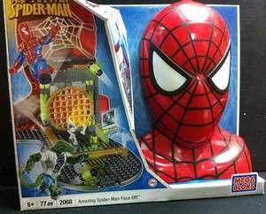 Marvel Mega Bloks COMPLETE SET 2068 NEW Spider Man Face Off Lego Head 